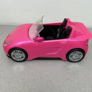 2016 Mattel Barbie Glam Pink Glitter Convertible‎ 2 Seater Doll Car Seat Belt